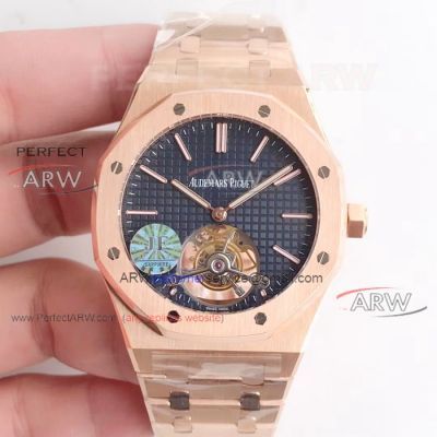 JF Factory Extra -Thin 41MM Rose Gold Tourbillion Dial Audemars Piguet Royal Oak  Replica Watch